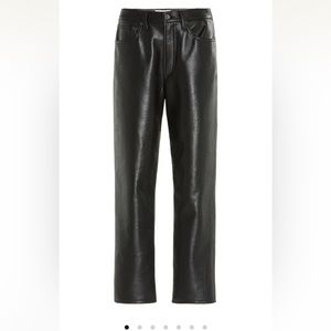 Agolde 90's High-Rise Recycled Leather Straight-Leg Pants- size 27